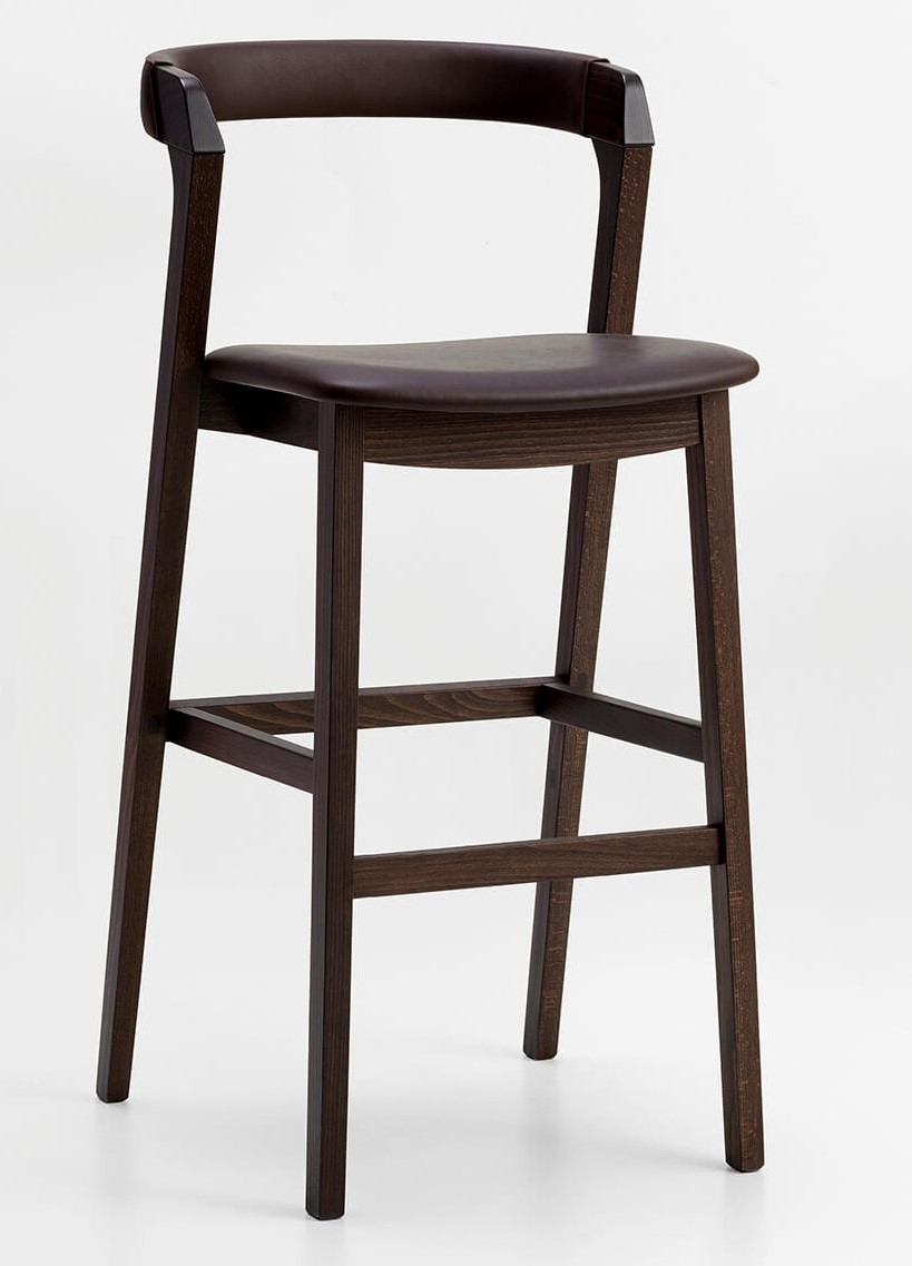 Levně CANTARUTTI - Barová židle ARCO - s čalouněným sedákem