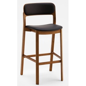 Barová židle HART 3.03.0 - s čalouněným sedákem a opěrákem
