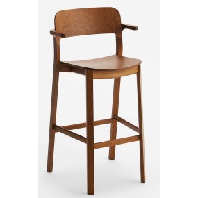 Bar stool HART 3.14.0 - with wooden armrest