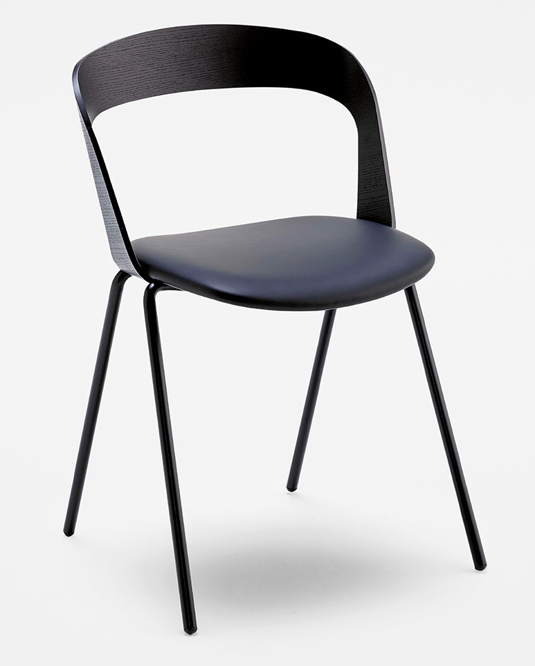 Levně CANTARUTTI - Židle MAKI - s čalouněným sedákem