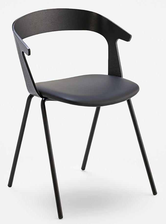 Levně CANTARUTTI - Židle MAKI - s područkami a čalouněným sedákem