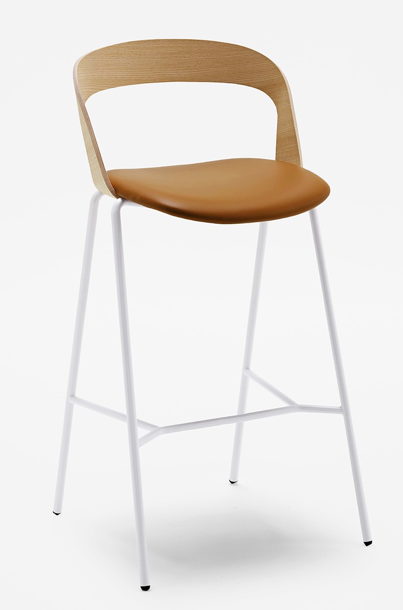 Levně CANTARUTTI - Barová židle MAKI - s čalouněným sedákem