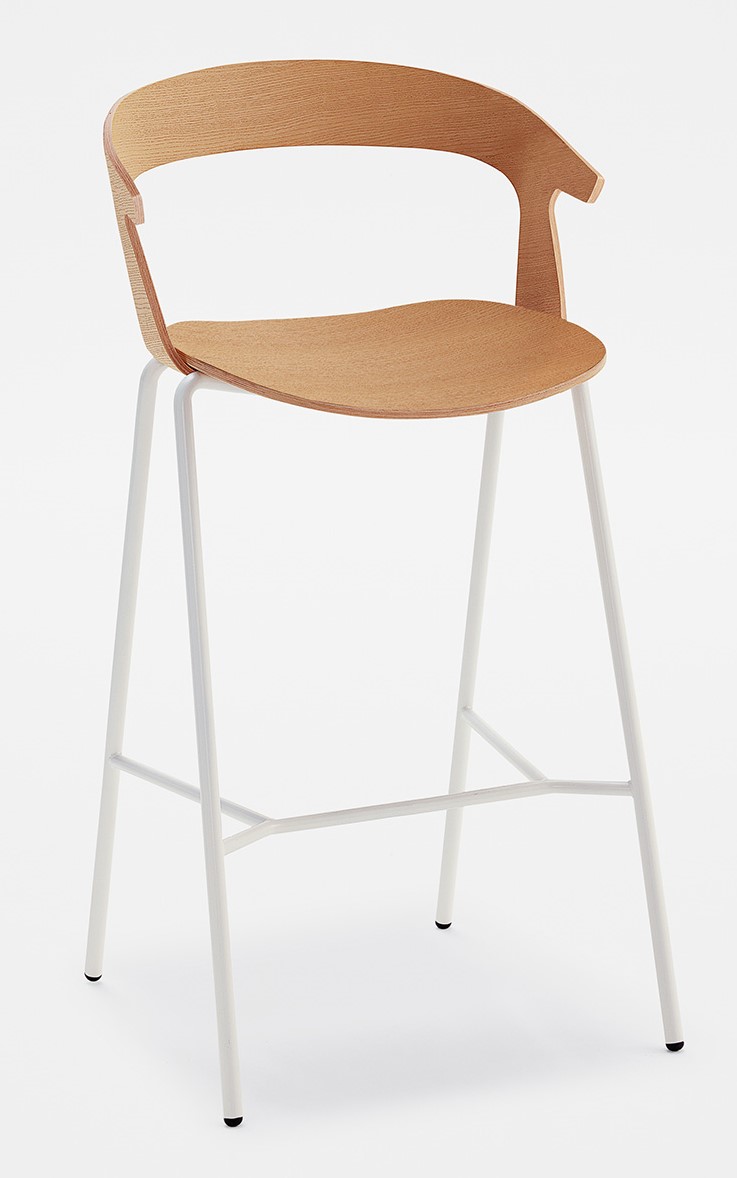 Levně CANTARUTTI - Barová židle MAKI - s područkami dřevěná