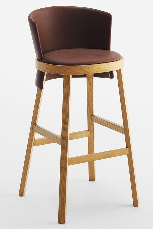 Levně CANTARUTTI - Barová židle OBI - čalouněná