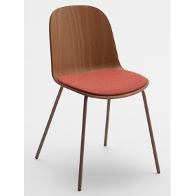 Židle RIBBON - s kovovou podnoží a čalouněným sedákem