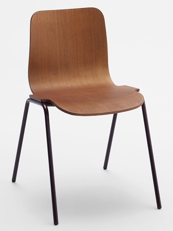 Levně CANTARUTTI - Židle TIPI - s kovovou podnoží dřevěná