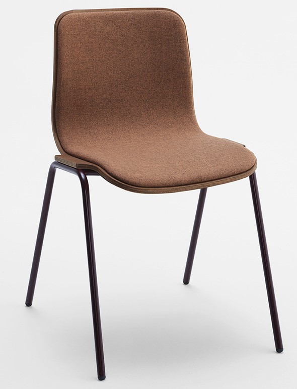 Levně CANTARUTTI - Židle TIPI - s kovovou podnoží čalouněná