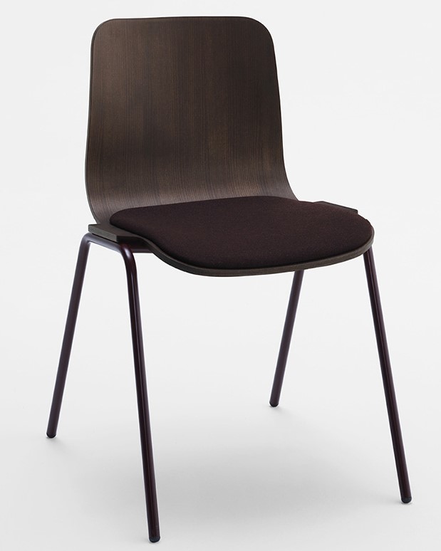 Levně CANTARUTTI - Židle TIPI - s kovovou podnoží a čalouněným sedákem