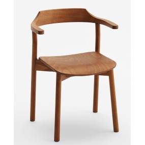 Židle YUMI - s područkami dřevěná