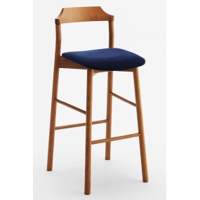 YUMI bar stool - with upholstered seat