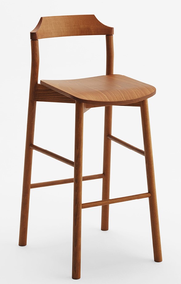 Levně CANTARUTTI - Barová židle YUMI - dřevěná