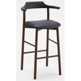 Bar stool YUMI - with armrests upholstered