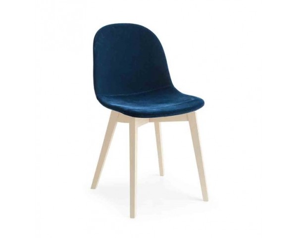 Academy chair, upholstered, wooden base