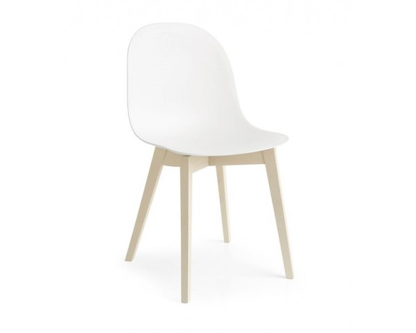 Židle Academy, plast, dřevěná podnož