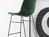 Academy bar stool, upholstered - 3