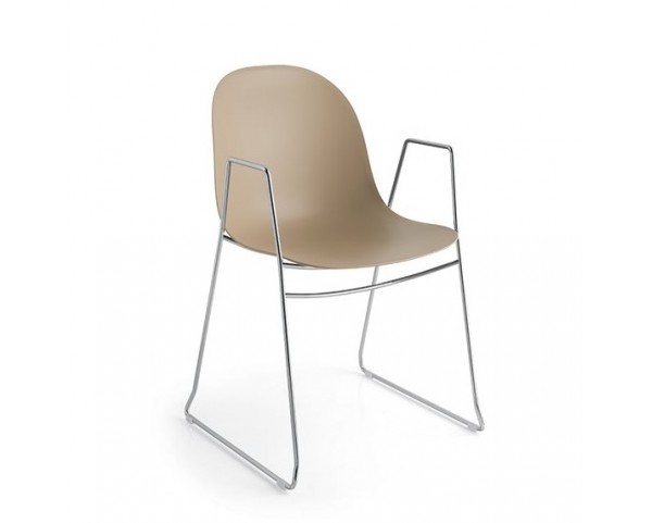 Academy chair with armrests, plastic