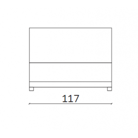 Centrální prvek modulové sestavy Mac s polštáři - 117x110x85 cm D14322