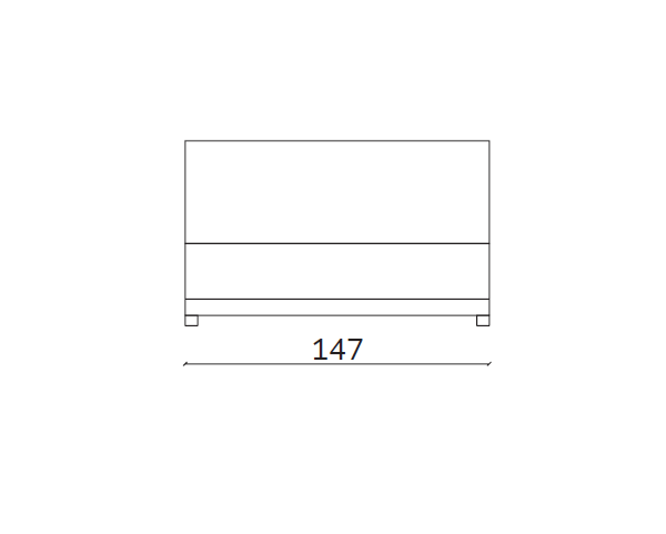 Centrální prvek modulové sestavy Mac s polštáři - 147x110x85 cm D14323