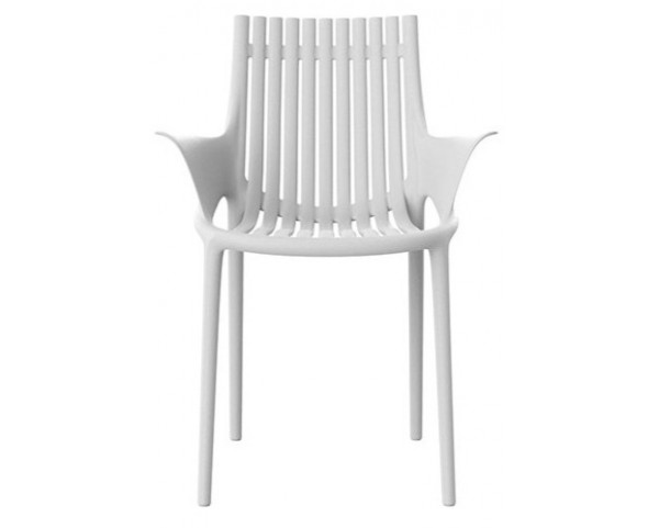 Židle IBIZA bílá s područkami - VÝPRODEJ