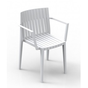Židle SPRITZ s područkami - bílá