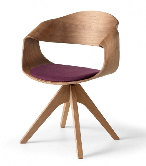 Levně SITIA - Otočná židle CHANTAL dřevěná
