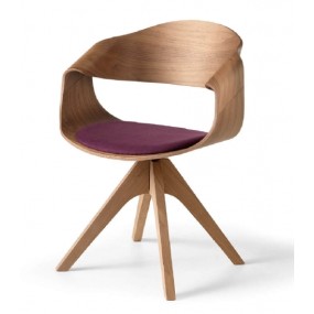 Otočná židle CHANTAL dřevěná 