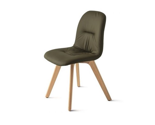 Židle CHANTAL s dřevěnou podnoží