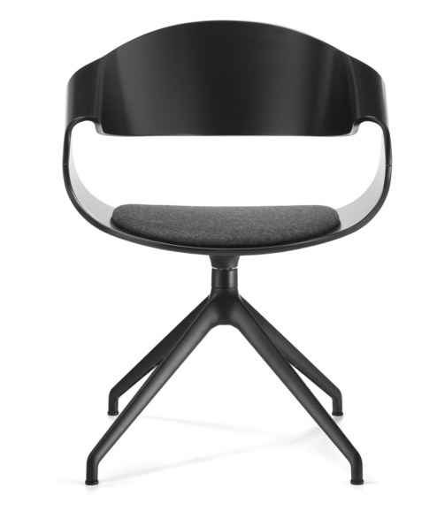 Levně SITIA - Otočná židle CHANTAL s lakovanou skořepinou a kovovou podnoží
