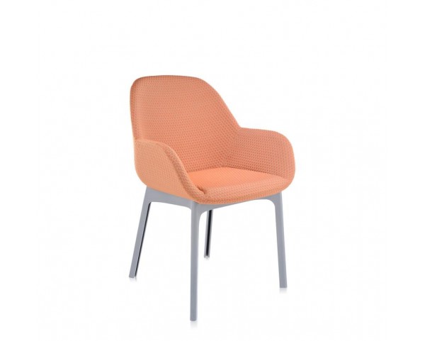Stolička Clap Melange - oranžová, sivá