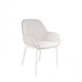 Židle Clap Melange - šedá, bílá