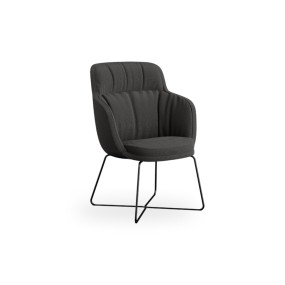 Židle CLEO MINI - s ližinovou podnoží a vysokým opěrákem