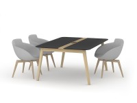 Rokovací stôl NOVA WOOD laminovaný 160 x 140 cm - 3