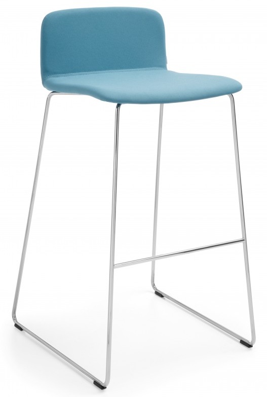 Levně ProfiM - Barová židle COM K42CV čalouněná s ližinovou podnoží