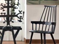 Židle Comback Wooden Legs, černá/dub - 2