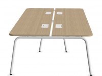 Four-seater work table ROUND with rounded corners 240x164 - 3