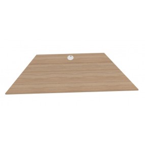 Bevelled table top MY SPACE with round cut-out 1791x680 mm