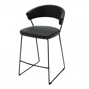 New York bar stool, black