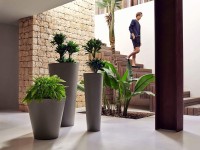 CONO ALTO self-watering planter 50x100 - beige - 2