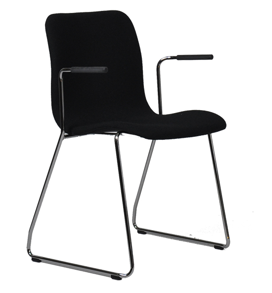 Levně OFFECCT - Židle CORNFLAKE s ližinovou podnoží područkami, stohovatelná