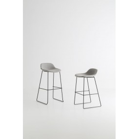 Čalouněná barová židle POLA LOW, výška 65 cm