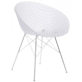 Smatrik chair, chrome/transparent