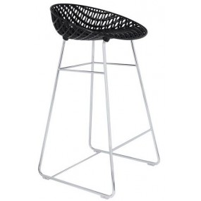 Smatrik bar stool, chrome/black