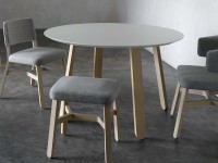 Dřevěná židle s čalouněným sedákem a opěradlem CROISSANT 570 - 2