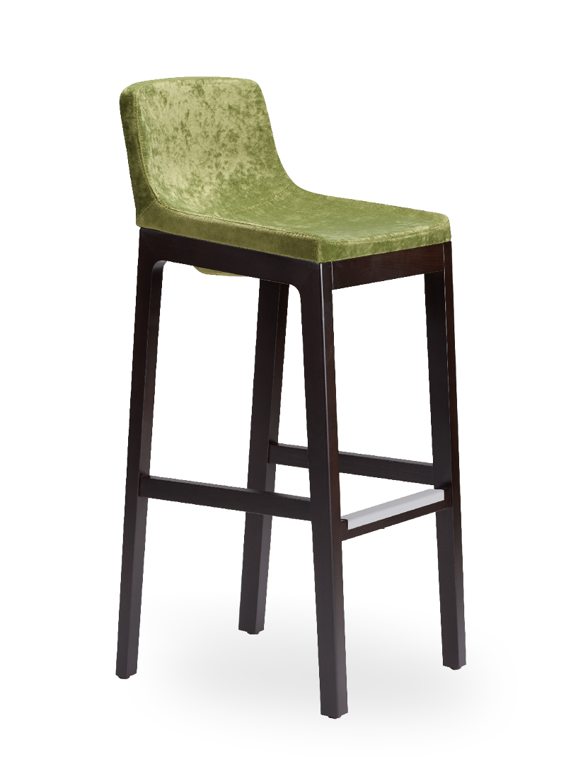 ROSSIN - Barová židle TONIC WOOD s vysokým opěrákem