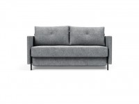 Folding sofa with armrests CUBED 140-200 - grey - 3