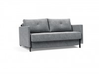 Folding sofa with armrests CUBED 140-200 - grey - 2