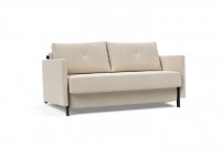 Folding sofa with armrests CUBED 160-200 - beige - 2