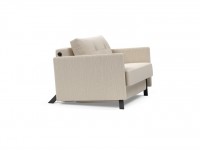 Folding armchair with armrests CUBED - beige - 3