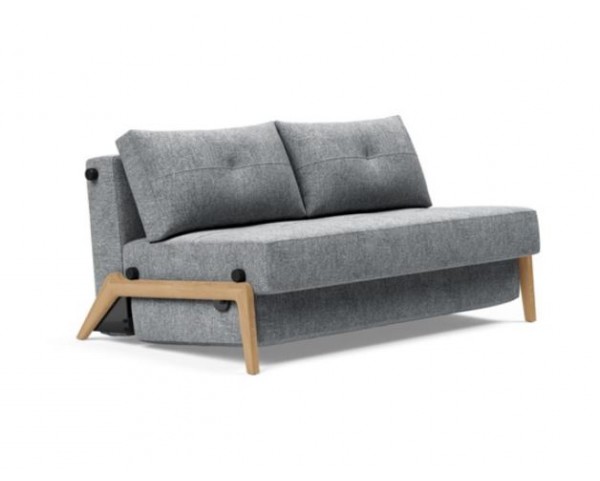 Folding sofa CUBED WOOD 140-200 - grey