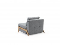 Folding armchair CUBED WOOD - grey - 2